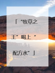 “牧草之王”喝上“配方水”