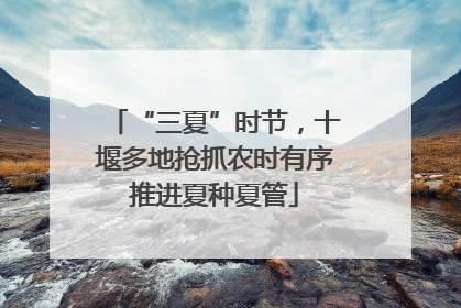 “三夏”时节，十堰多地抢抓农时有序推进夏种夏管