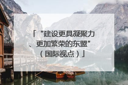 “建设更具凝聚力、更加繁荣的东盟”（国际视点）