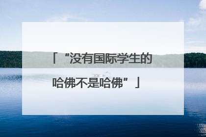 “没有国际学生的哈佛不是哈佛”
