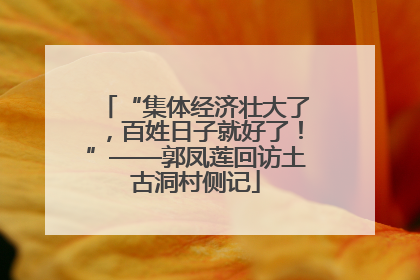 “集体经济壮大了，百姓日子就好了！”——郭凤莲回访土古洞村侧记