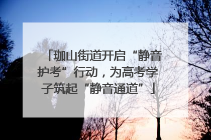 珈山街道开启“静音护考”行动，为高考学子筑起“静音通道”