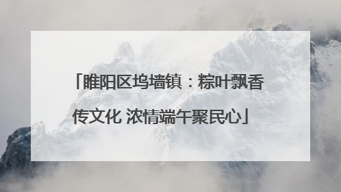 睢阳区坞墙镇：粽叶飘香传文化 浓情端午聚民心