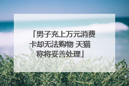 男子充上万元消费卡却无法购物 天猫称将妥善处理
