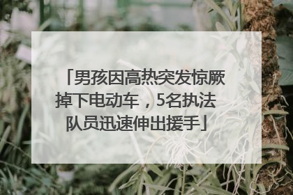 男孩因高热突发惊厥掉下电动车，5名执法队员迅速伸出援手