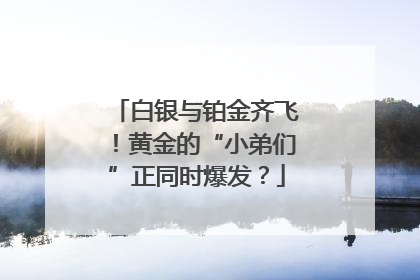 白银与铂金齐飞！黄金的“小弟们”正同时爆发？