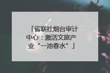 省联社烟台审计中心：激活文旅产业“一池春水”