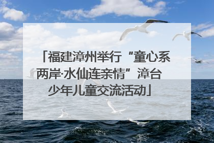 福建漳州举行“童心系两岸·水仙连亲情”漳台少年儿童交流活动