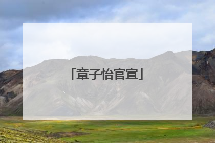 章子怡官宣