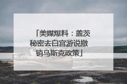 美媒爆料：盖茨秘密去白宫游说撤销马斯克政策