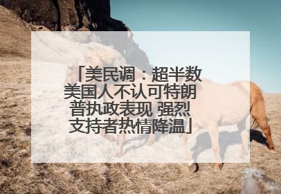 美民调：超半数美国人不认可特朗普执政表现 强烈支持者热情降温