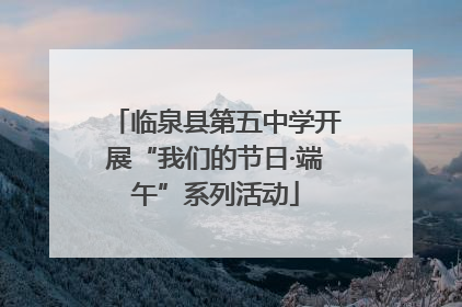 临泉县第五中学开展“我们的节日·端午”系列活动