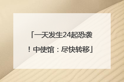 一天发生24起恐袭！中使馆：尽快转移