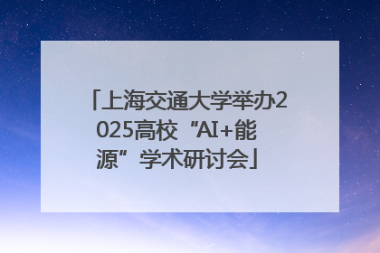 上海交通大学举办2025高校“AI+能源”学术研讨会