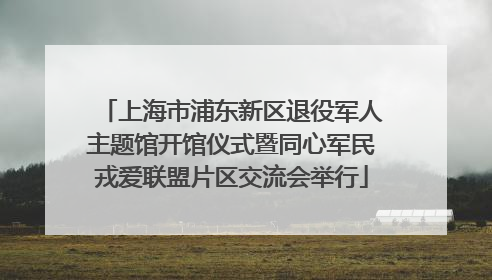 上海市浦东新区退役军人主题馆开馆仪式暨同心军民戎爱联盟片区交流会举行
