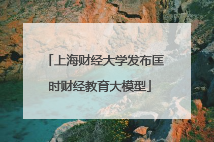 上海财经大学发布匡时财经教育大模型