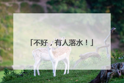 不好，有人落水！