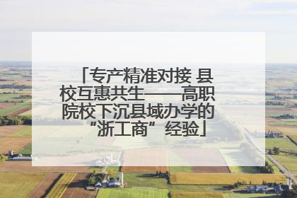 专产精准对接 县校互惠共生——高职院校下沉县域办学的“浙工商”经验