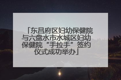 东昌府区妇幼保健院与六盘水市水城区妇幼保健院“手拉手”签约仪式成功举办