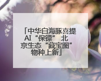 中华白海豚喜提AI“保镖” 北京生态“藏宝图”物种上新