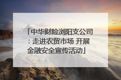 中华财险浏阳支公司：走进农贸市场 开展金融安全宣传活动