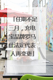 任期不足三月，充电宝品牌罗马仕法定代表人再变更
