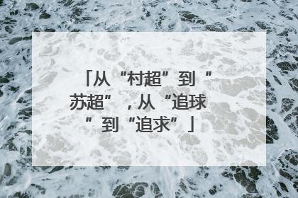 从“村超”到“苏超”，从“追球”到“追求”