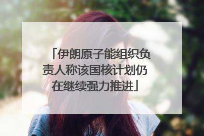 伊朗原子能组织负责人称该国核计划仍在继续强力推进