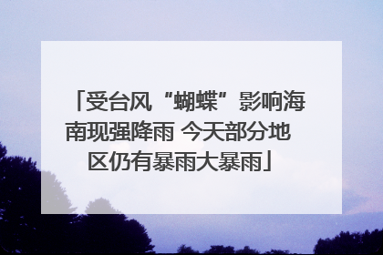 受台风“蝴蝶”影响海南现强降雨 今天部分地区仍有暴雨大暴雨