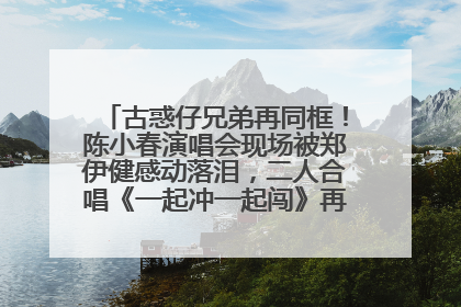 古惑仔兄弟再同框！陈小春演唱会现场被郑伊健感动落泪，二人合唱《一起冲一起闯》再现青春回忆