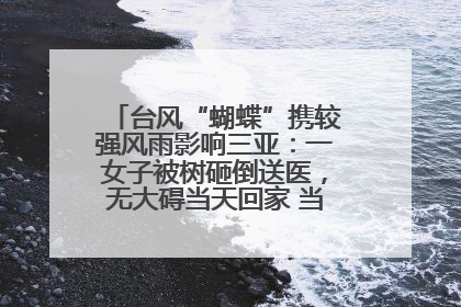 台风“蝴蝶”携较强风雨影响三亚：一女子被树砸倒送医，无大碍当天回家 当地已紧急清障