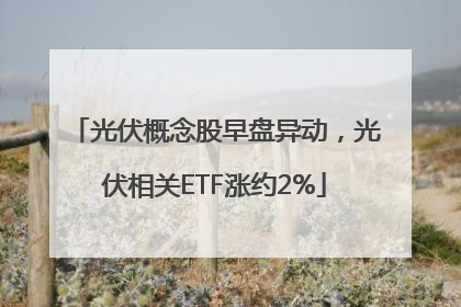 光伏概念股早盘异动，光伏相关ETF涨约2%