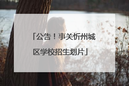 公告！事关忻州城区学校招生划片