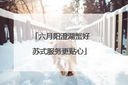 六月阳澄湖蟹好 苏式服务更贴心