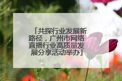 共探行业发展新路径，广州市网络直播行业高质量发展分享活动举办