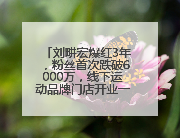 刘畊宏爆红3年，粉丝首次跌破6000万，线下运动品牌门店开业一周实景曝光
