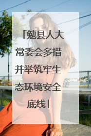 勉县人大常委会多措并举筑牢生态环境安全底线