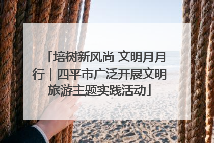 培树新风尚 文明月月行｜四平市广泛开展文明旅游主题实践活动