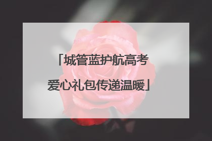 城管蓝护航高考 爱心礼包传递温暖