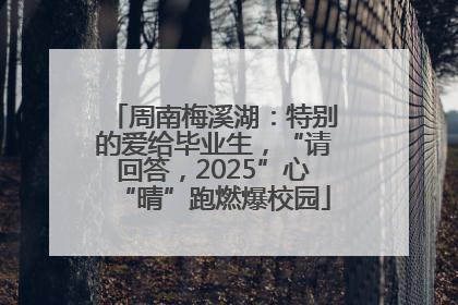 周南梅溪湖：特别的爱给毕业生，“请回答，2025”心“晴”跑燃爆校园