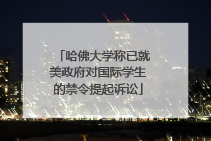 哈佛大学称已就美政府对国际学生的禁令提起诉讼