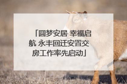 圆梦安居 幸福启航 永丰回迁安置交房工作率先启动