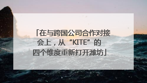 在与跨国公司合作对接会上，从“KITE”的四个维度重新打开潍坊