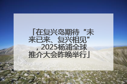 在复兴岛期待“未来已来、复兴相见”，2025杨浦全球推介大会昨晚举行