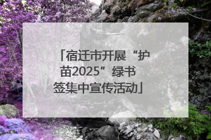 宿迁市开展“护苗2025”绿书签集中宣传活动