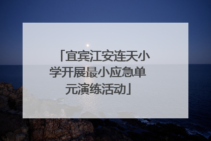 宜宾江安连天小学开展最小应急单元演练活动