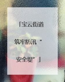 宝云街道筑牢防汛“安全堤”