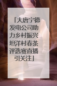 大唐宁德发电公司助力乡村振兴坦洋村春茶评选赛直播引关注