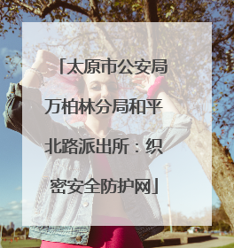 太原市公安局万柏林分局和平北路派出所：织密安全防护网