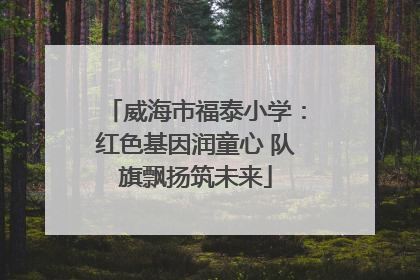 威海市福泰小学：红色基因润童心 队旗飘扬筑未来